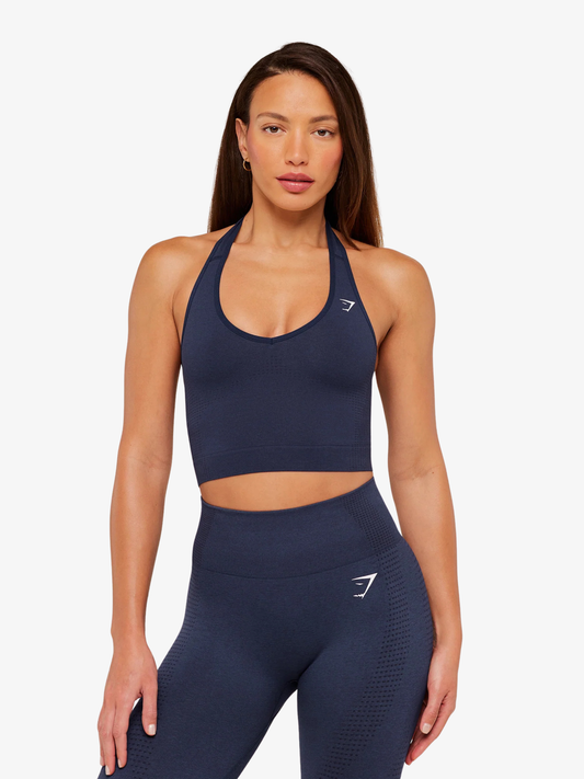Gymshark Top Vital Halter Neck Tank With Shelf