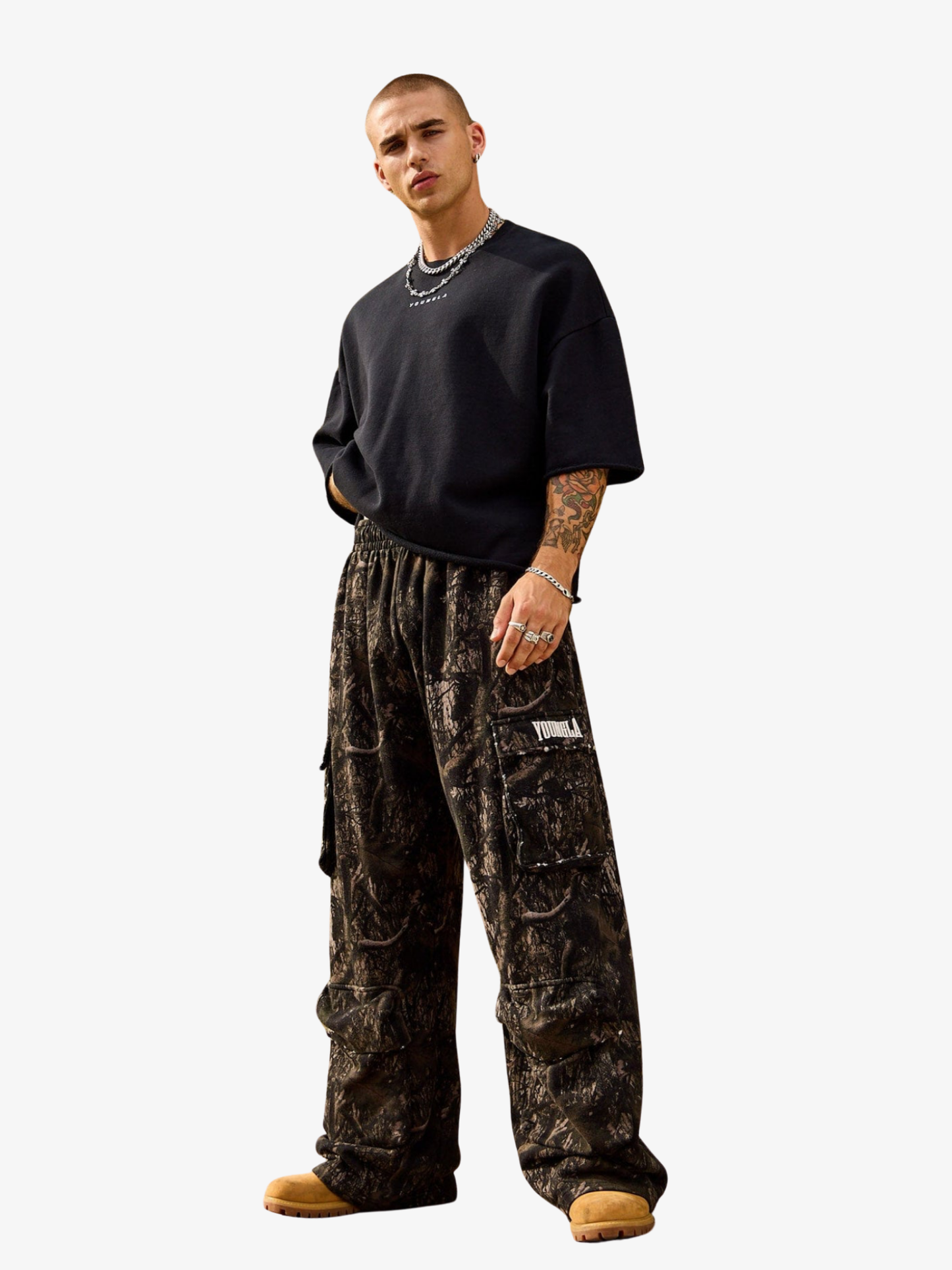 YoungLA JOGGER HERITAGE CAMO CARGO