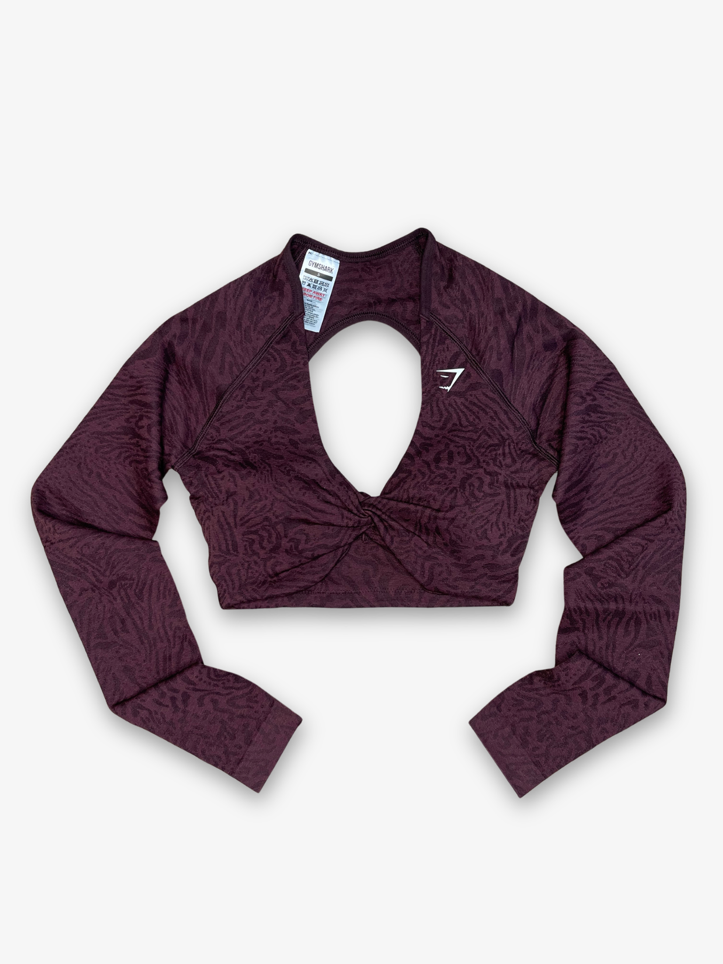 Gymshark Crop Top Adapt Animal Manga Larga