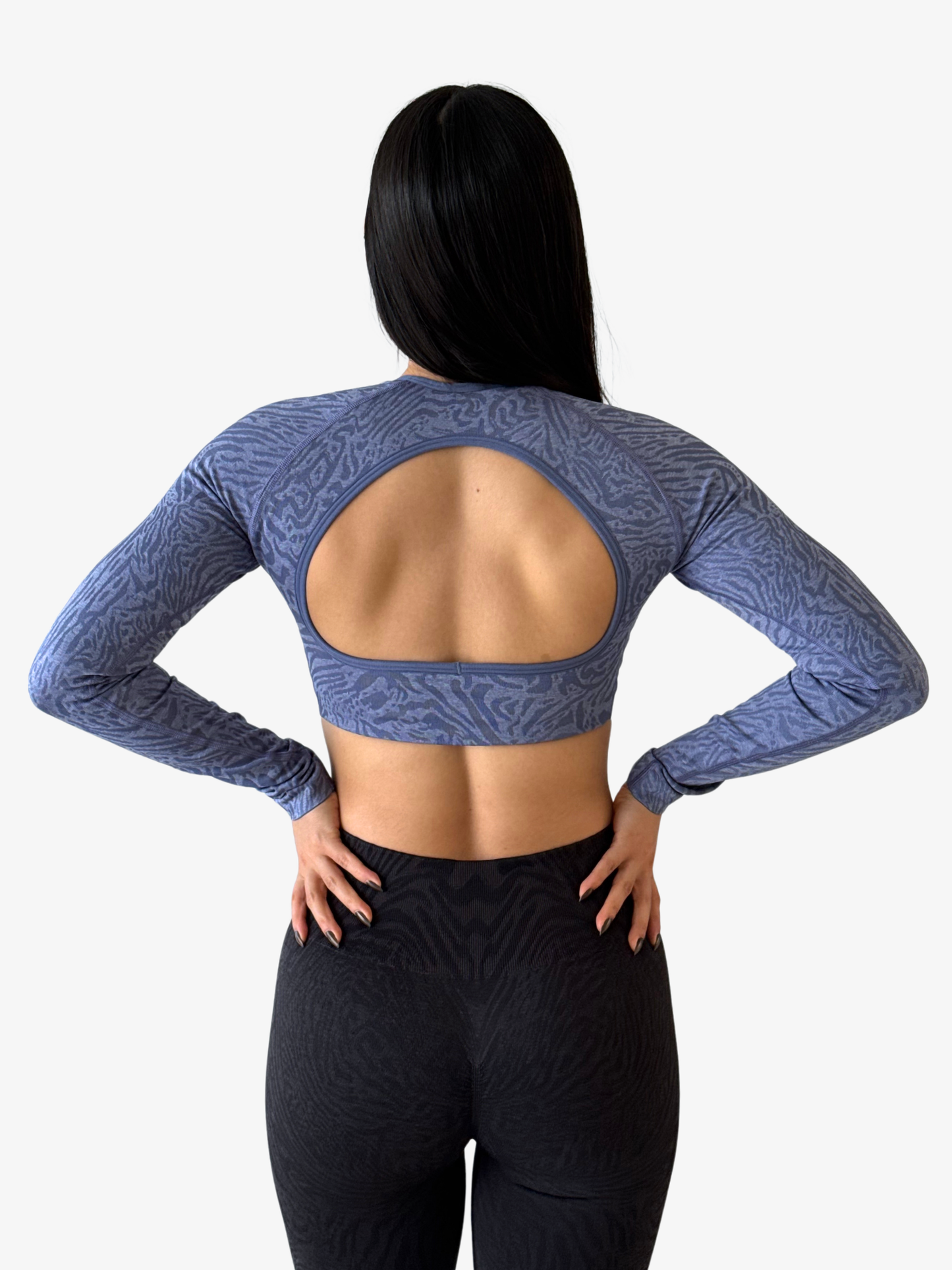 Gymshark Crop Top Adapt Animal Manga Larga