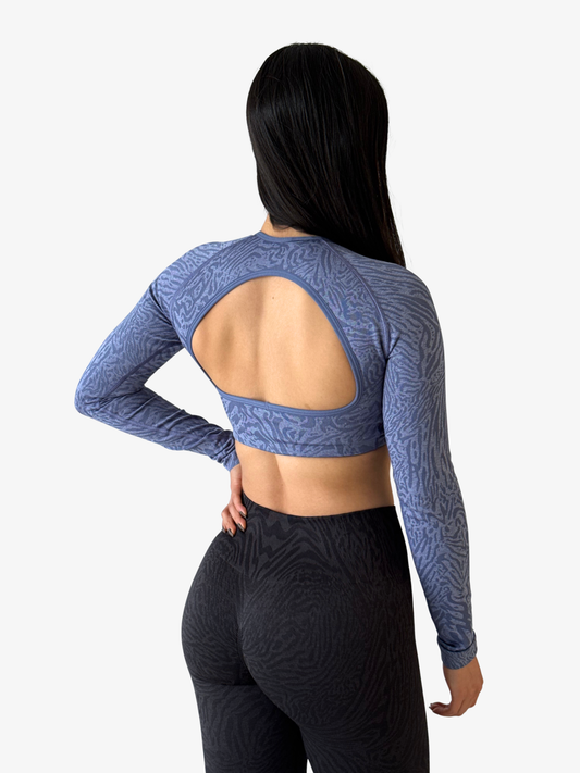 Gymshark Crop Top Adapt Animal Manga Larga